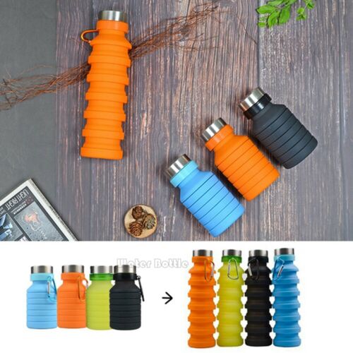 Squeezed Adjustable Water Bottles Bottle Folding Sports Travel Climbing Hiking Drink Bottles Kettle 550ML