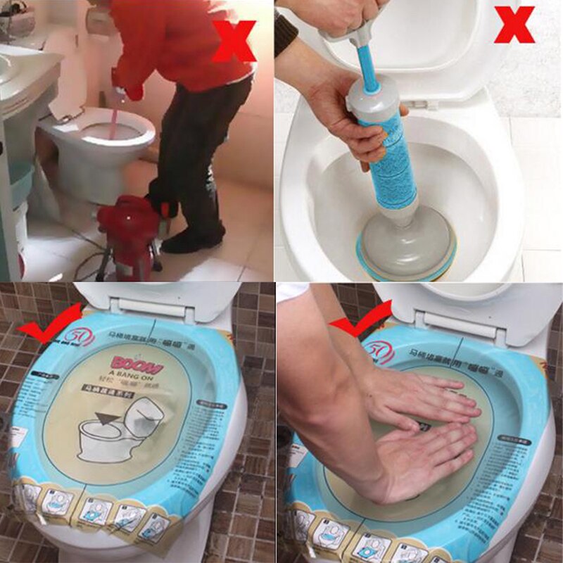 1pcs Pressure Principle Toilet BOOM Clear Foil Operation Super Pressure Toilet Plunger Simple and Cheap Toilet Brush