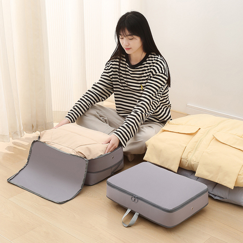 Large Capacity Compression Finishing Bag Travel Clothes Down Jacket Storage Bag Foldable Expansion Organizer Bag