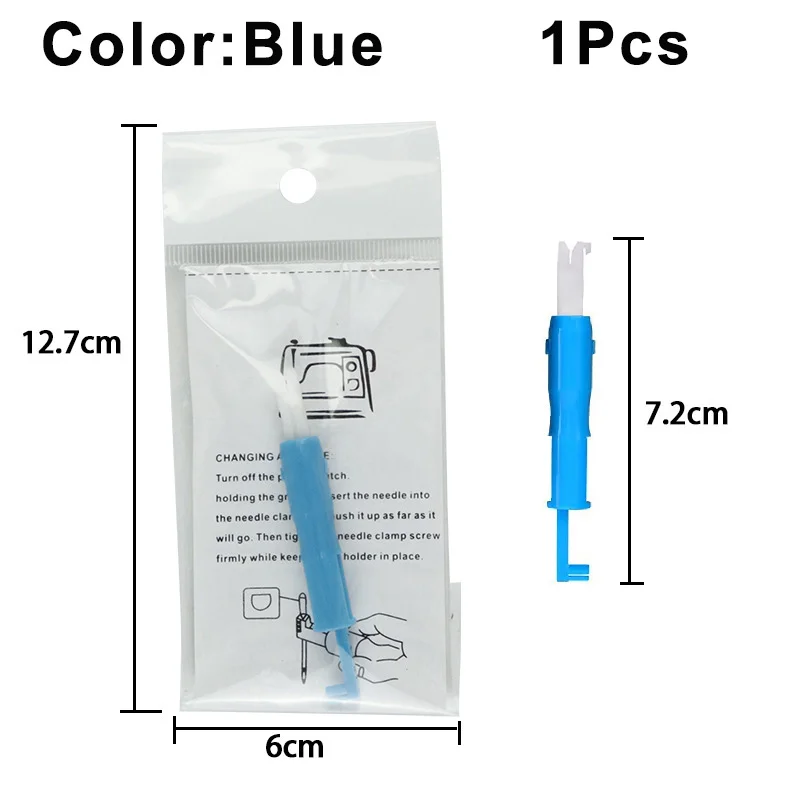 Enhebrador de agujas para máquina de coser, enhebrador automático de costura rápida, herramienta de inserción para máquina de coser, 1/3 Uds.: Gris claro