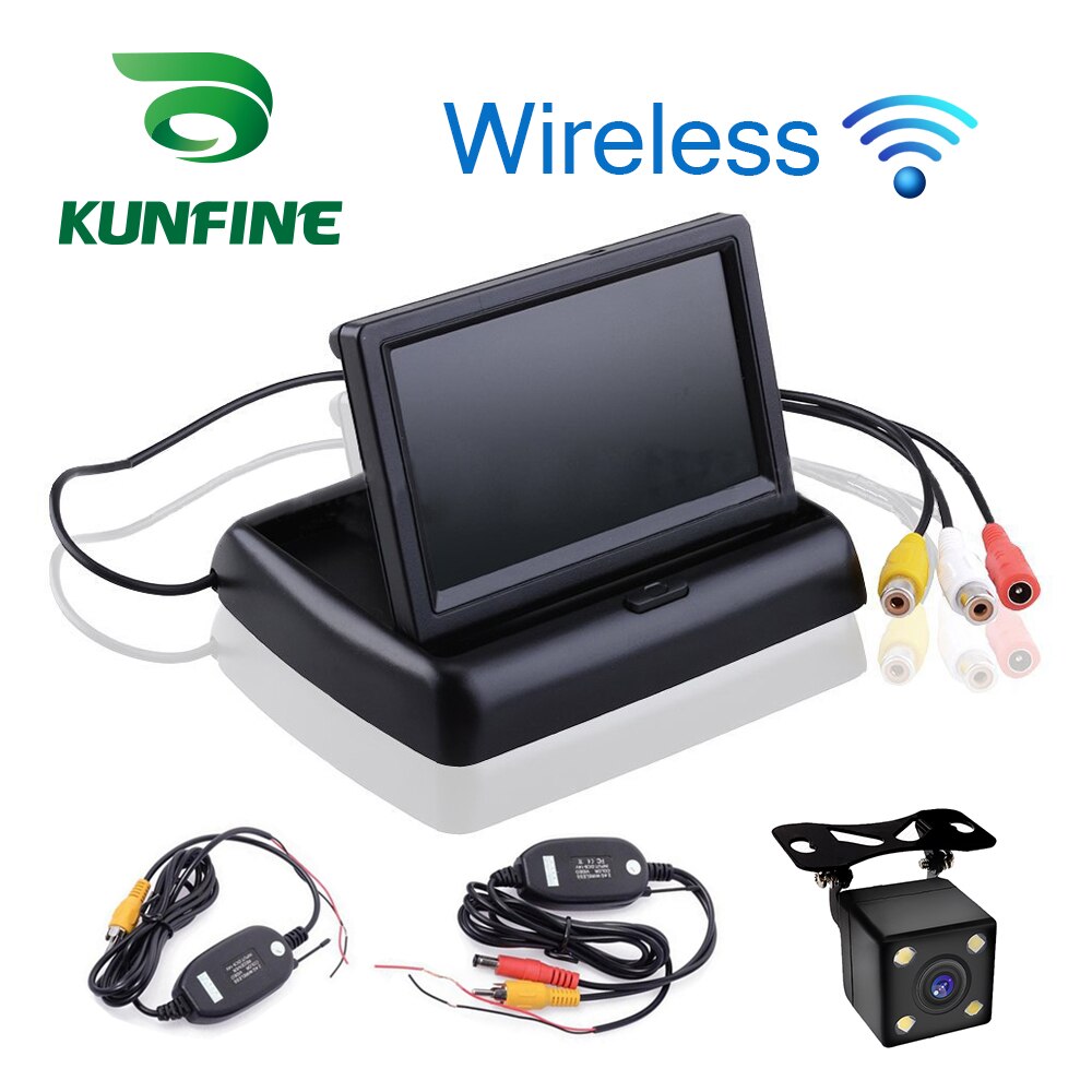 Car Styling 4.3 Inch TFT LCD Screen Car Monitor Display with Wifi Rear View Reverse Backup Camera Car TV Display