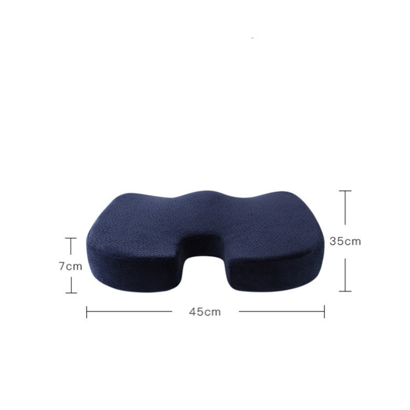 cojín de esponja de Gel cómodo, cojín de espuma con memoria para asiento, cojín en forma de U anti-hemorroides para silla de oficina, cojín para asiento de coche