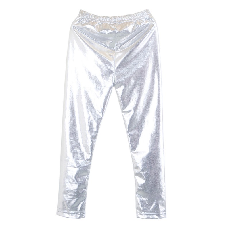 Baby jenter bukser små barn metallic elastiske leggings ankellange bukser passende barneklær: Beige / 4t