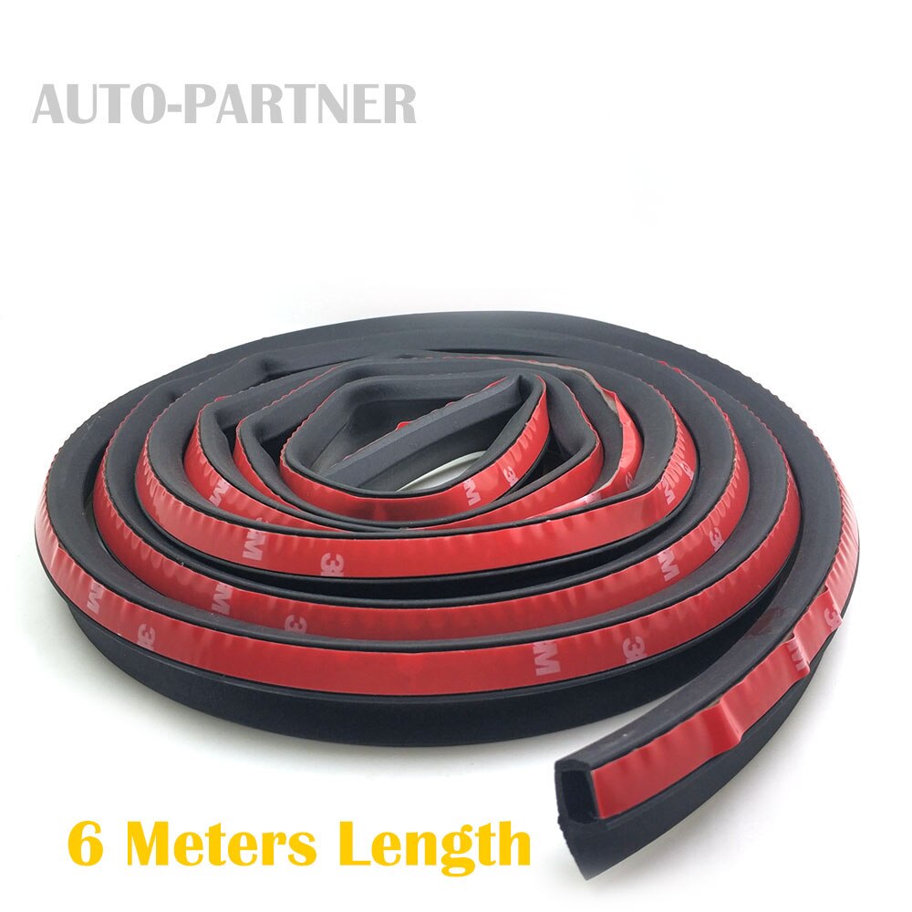 6 meters P type auto geluidsisolatie afdichting rubber strip anti Noise Rubber tochtstrip 3 m Plakband auto deur seal