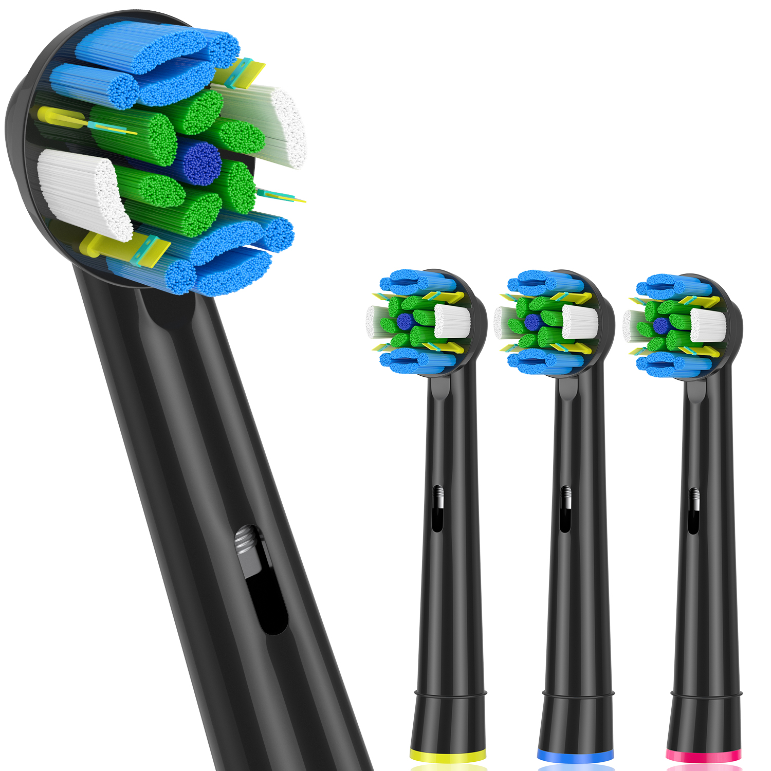 4 Stuks Opzetborstels Voor Oral B Braun Floss Action Pro 7000 Pro 1000 Pro 3000 Pro 5000 Vitaliteit Tandenborstel Modellen: Black