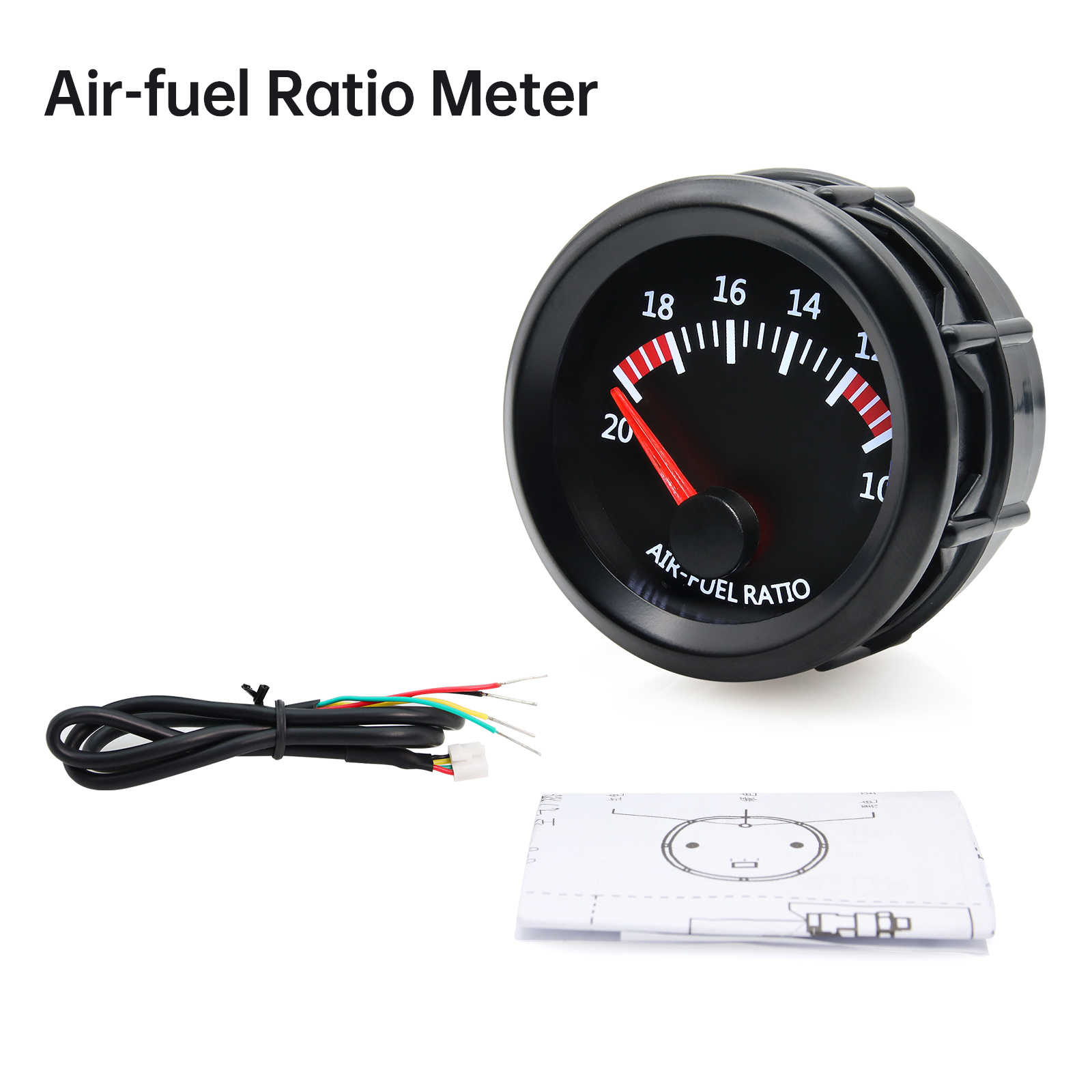 52mm Car Exhaust Gas Temp Gauge Vacuum Oil Pressure Bar PSI Gauge Voltmeter Oil Temperature Water Temp With Sensor for 12V Car: Silver