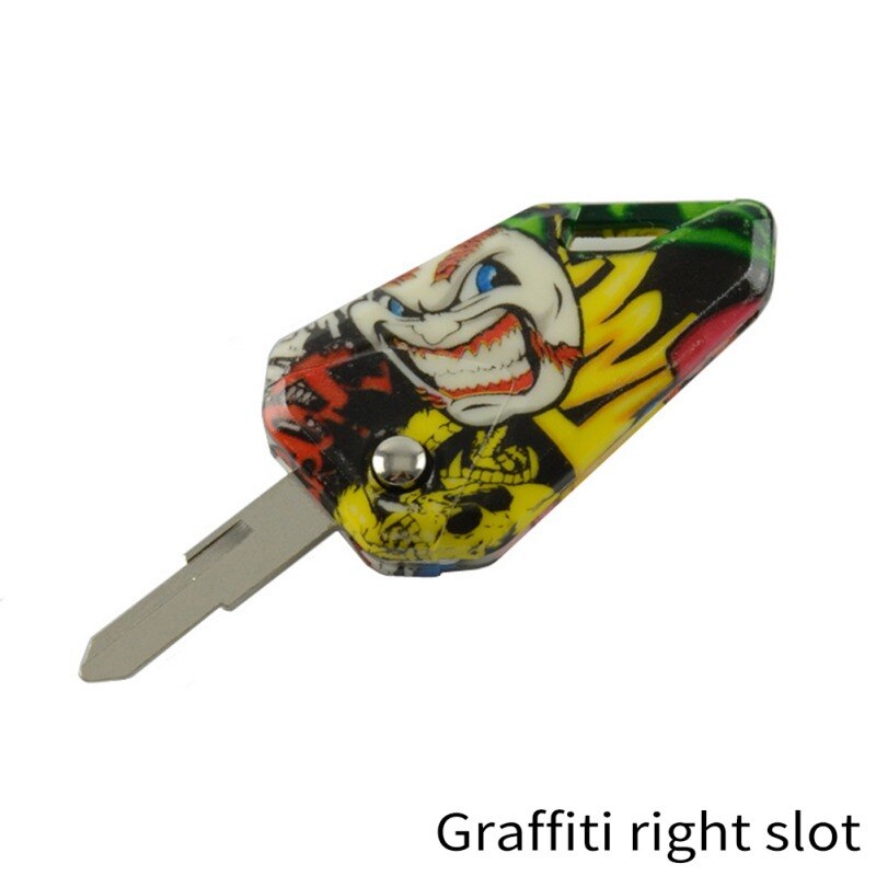 Motorcycle Key Blanks Separate Left/Right Slot Personality Aluminum alloy ABS DIY Keys Foldable Auto Pop-up Replacement Keys