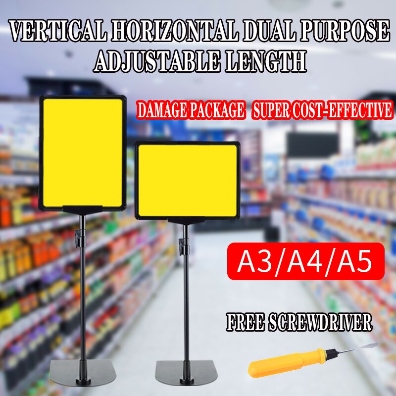 Cartel vertical A5 para exhibición de frutería, cartel publicitario para almacén, supermercado, etiqueta de precio, soporte de exhibición