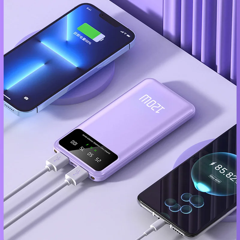 100000- mah-powerbank mit 120w schnellladefunktionen, hoher kapazität, externer akku für mobiltelefone, praktisch-zubehör