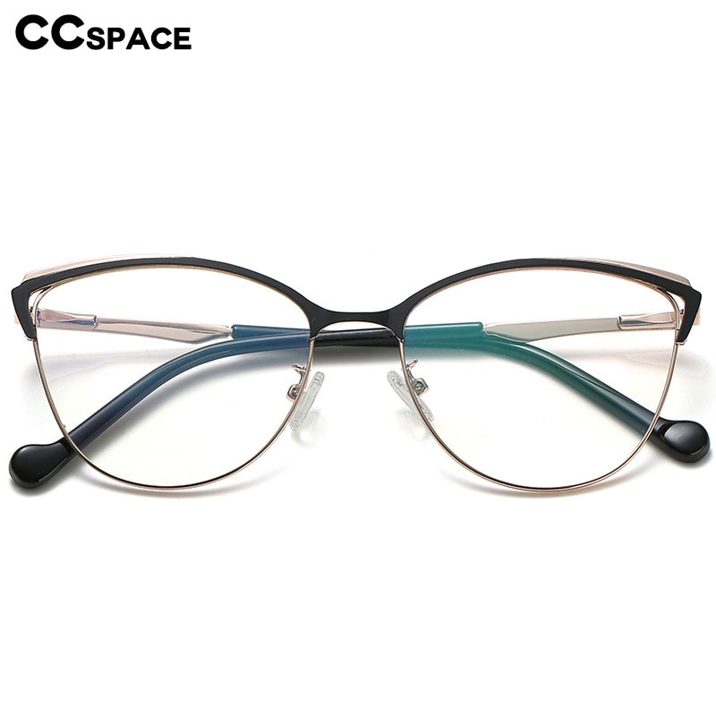 49204 Stainless Steel Eyebrow Glasses Frames Women Optical Computer Glasses