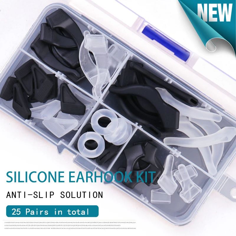 Retenue de lunettes, ensembles de lunettes de soleil, crochet d'oreille antidérapant en Silicone