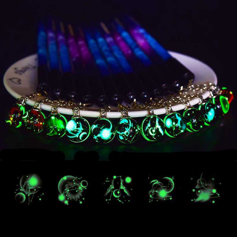 Creatieve Lichtgevende Pen 12 Constellation Zodiak Teken Horoscoop Astrologie Gel Pen Voor School Schrijven Kawaii Pennen Briefpapier