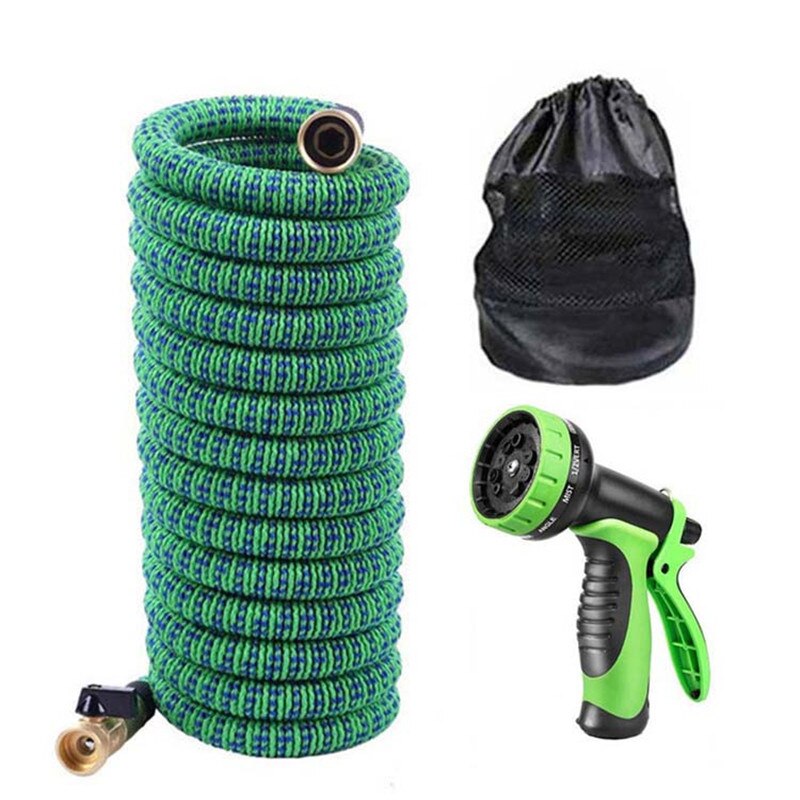Garden Hose Expandable Water Supply Hose 25Ft -100Ft flexible Magnetic Rubber Hose Plastic Nozzle Tube Garden Fountain Watering