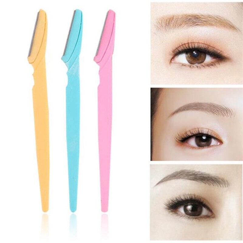 Maquinilla de afeitar para cejas para mujer, cortador de cejas, raspador de depilación Facial, herramientas de maquillaje de belleza portátiles, 20/40/80 piezas