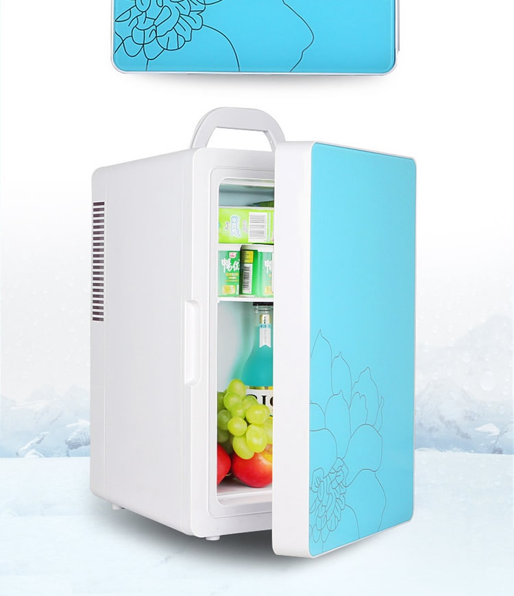 16L Mini Refrigerated Car Fridge / Mini Power Student Dormitory Refrigerated Fridge / Handheld Lunch &amp; Warm Refrigerator