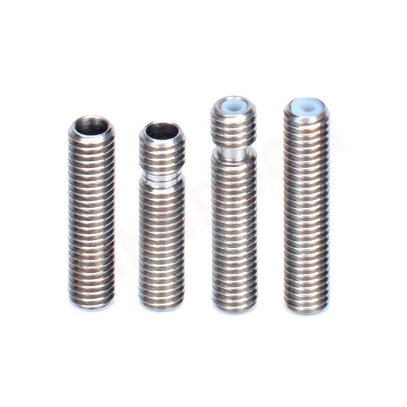 MK8 MK9 Throat 1.75mm Filament Stainless Steel Nozzles Throat M6 40mm 50mm 30mm Metal /Teflon / Bore 4.1mm for Extruder End