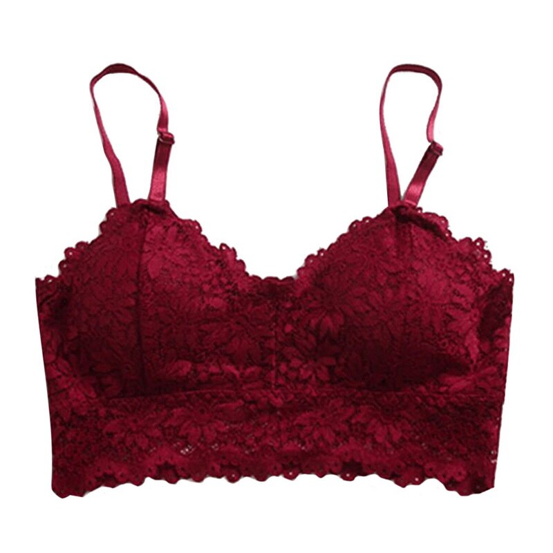 Sexy Bralette Crop Top Push Up Bh Meisje Ondergoed Sexy Bh Vrouwen Lace Lingerie Femme Naadloze Draadloze Beha Intimates: Red