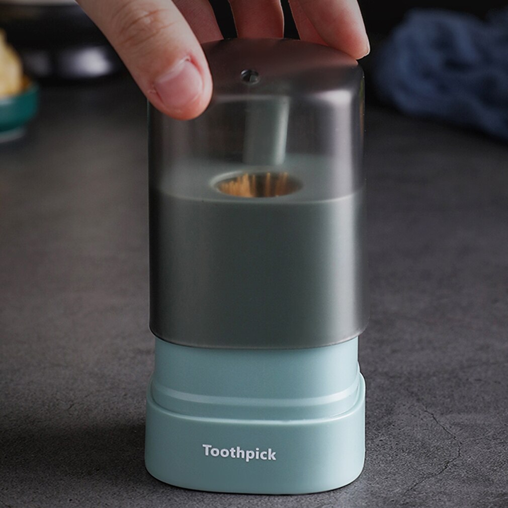 Automatische tandenstokerdoos, draagbaar, transparant venster, pop-up tandenstokerdoos, antislip opbergdoos