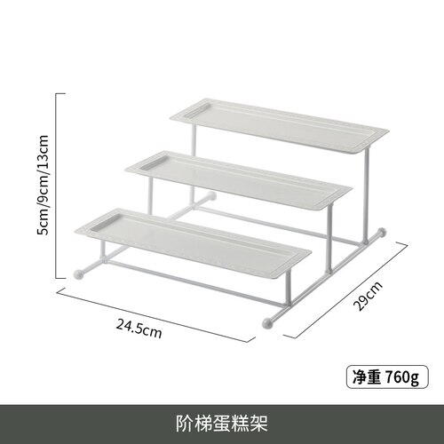 Babyshower verjaardagsfeest dessert servies taartstandaards cupcake taarten display houder borden fondant eten metalen dienblad servies: Trap