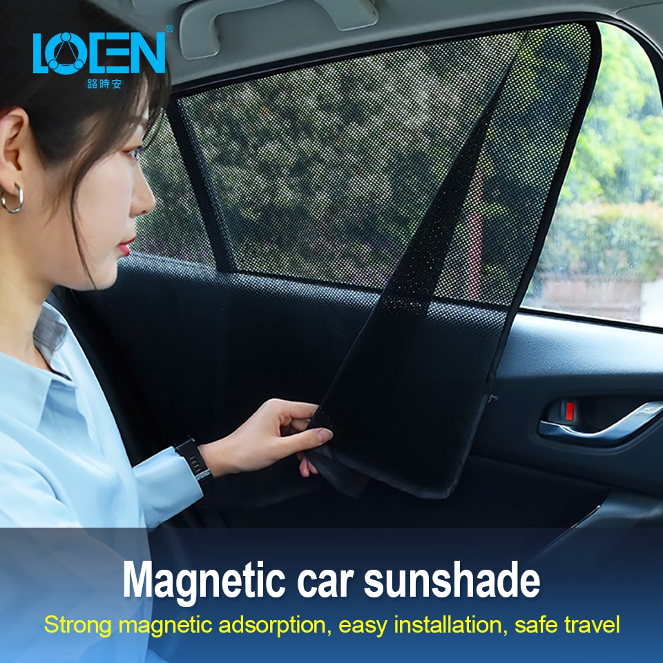 Loen Auto Zonnescherm Intrekbare Uv-bescherming Cover Zon Schild Zwart Voor Voertuig Voorruit Side Windows Voor Suv 'S