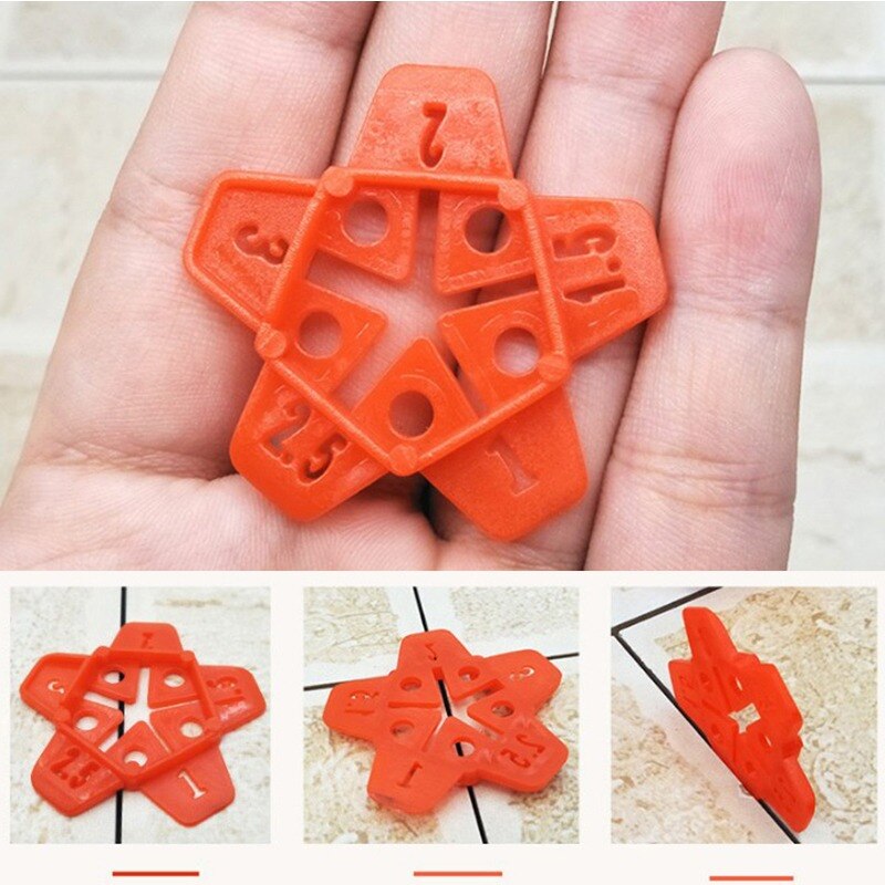 50pcs 5 Size Ceramic Tile Leveling System Locator Tile Leveling System Manual Grout Pump Floor Construction Tools