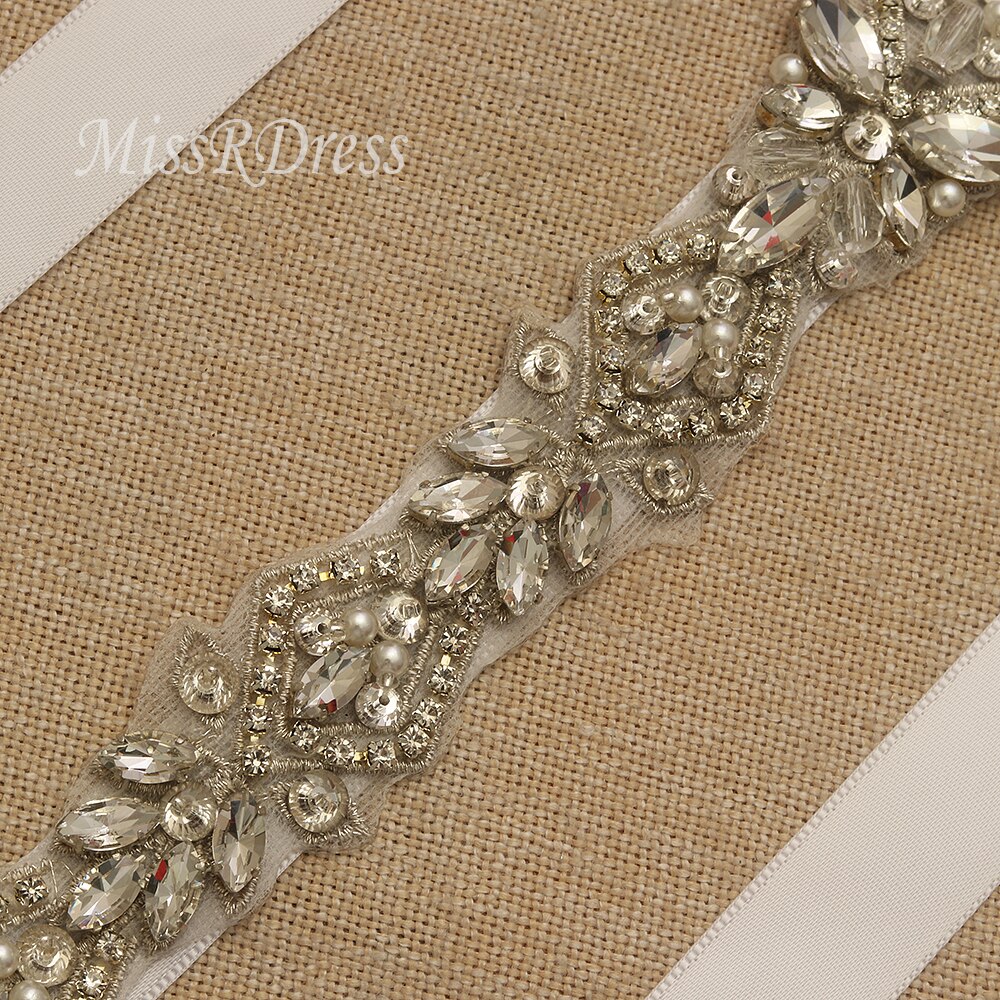 Bruids Riem Zilveren Diamanten Bruiloft Riem Strass Bruids Sjerp Kristal Parels Bruidsmeisje Riemen Voor Trouwjurk JK935