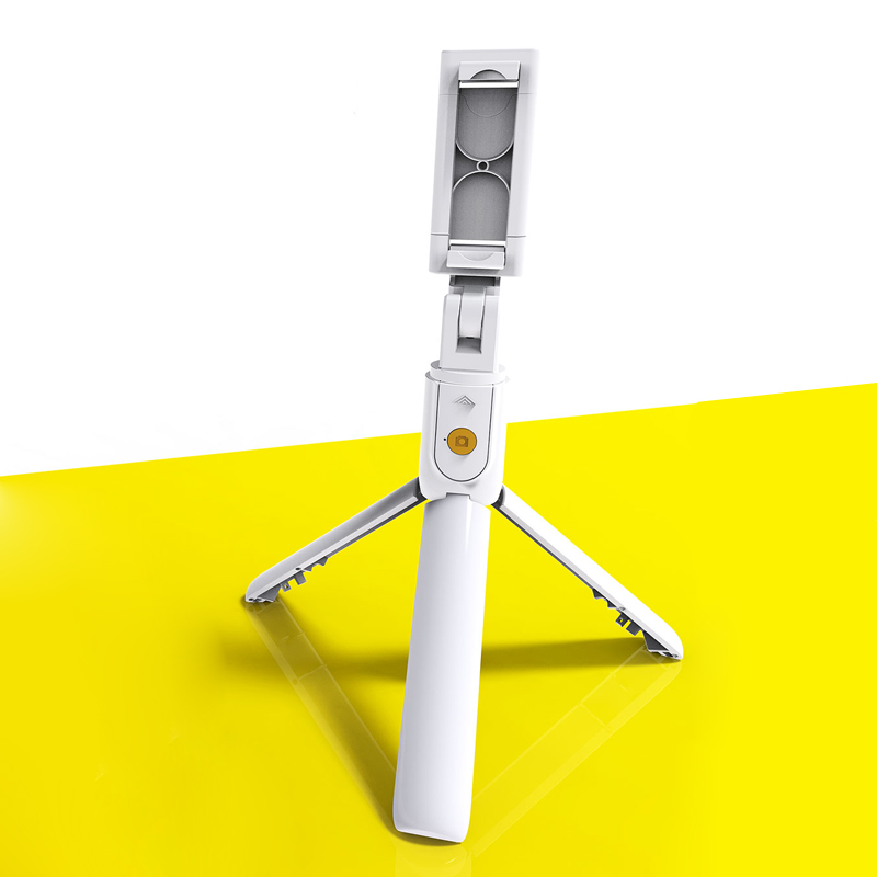 Alle In 1 Draadloze Bluetooth Selfie Stok Mini Statief Uitschuifbare Monopod Universele Voor Iphone Android: WHITE