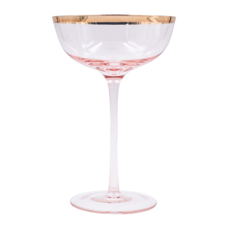 Europa håndmalet guld krystal vinglas pink bæger cocktailglas champagneglas dessertkop mælkeglas bryllupsglas
