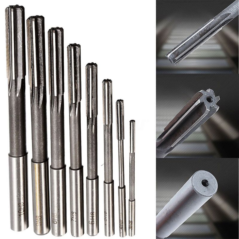 8 stücke HSS H8 Gerade Schaft Spannen Maschine Reibahle Fräsen Cutter Tool Set 3/4/5/6 /7/8/9/10mm