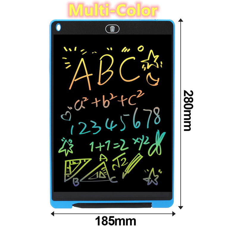 Grafische Tekening Tablet Smart Tekentafel Lcd Schrijven Tablet Elektronica Schrijfbord 12 Inch Schilderij Pad Voor Kinderen Tekenen: Blue Multi Color
