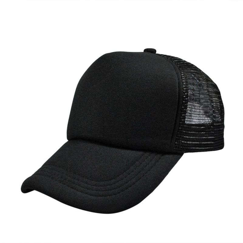 Gorra de malla para hombre y mujer, gorra deportiva para tenis al aire libre, gorra de malla para pesca, senderismo, Camping, Playa: Black