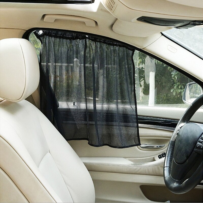 2 Pcs Auto Opvouwbaar Gordijn Side Window Auto Zonnescherm Gordijn Voorruit Mesh Gordijn Blind