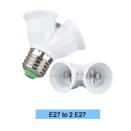 Foxanon Lamp Holder Converters E27 to GU10 E27 to E14 E27 to 2E27 E14 to E27 Conversion Socket Adapter Lamp Holder For Led Light: E27-2E27