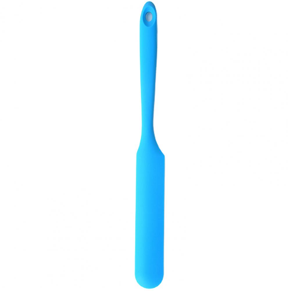 1 PCS Non-Stick Long Handle Spatula Silicone Easy to Hold Multifunction Baking Fruit Sauce Spatula Kitchen Utensil Accessories: Blue