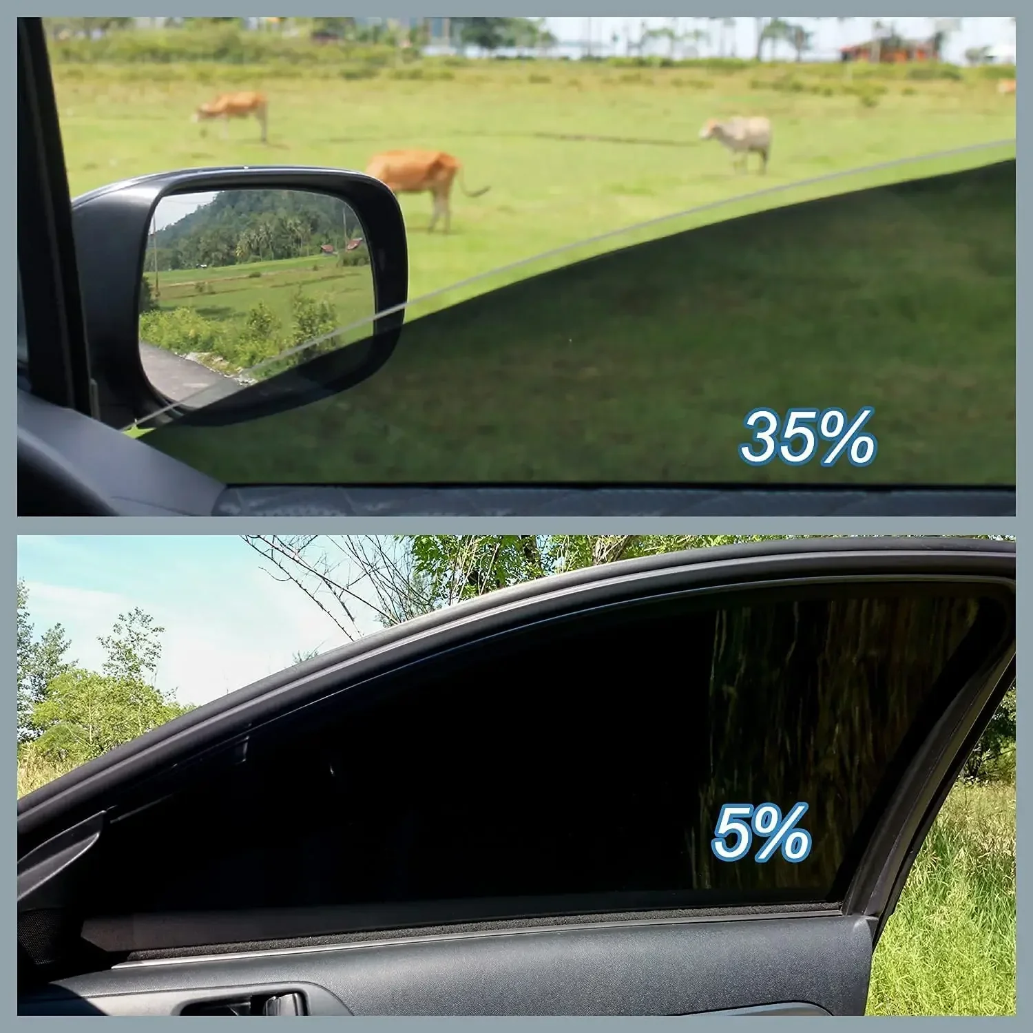 Solfilm til bilruder, sommersol uv-beskyttende film, toningfilm til biler, privatlivsfilm til vinduer, 50 cm x 300cm solfilm
