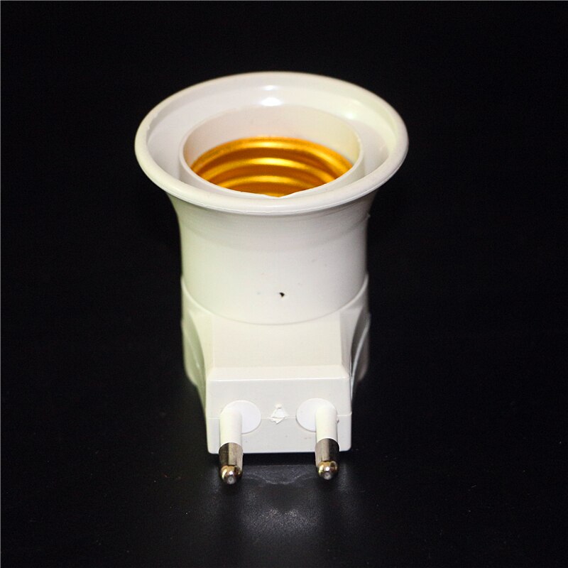 Samlet 1 stk  e27 eu stik adapter med tænd/sluk kontrolkontakt  e27 fatninger lampe base lampe fatning