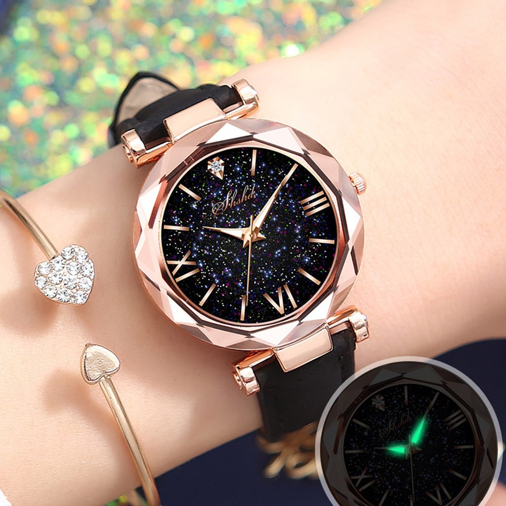 Zegarek Damski-relojes de para mujer, de cuarzo, informal, de cuero, femenino,