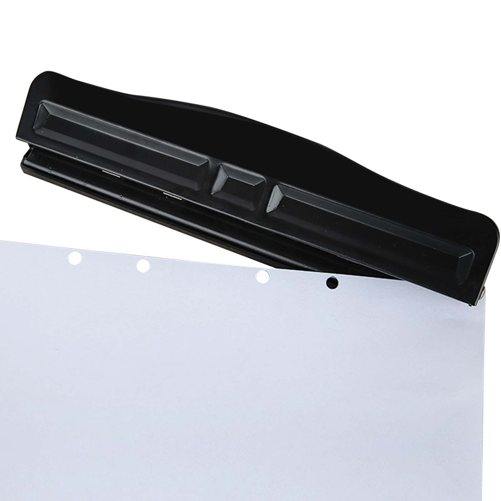 Desktop Hole Punch 4-Hole 12-Sheet Capacity Adjustable Metal Manual Paper Hole Puncher with Safety Lock for Office School Home