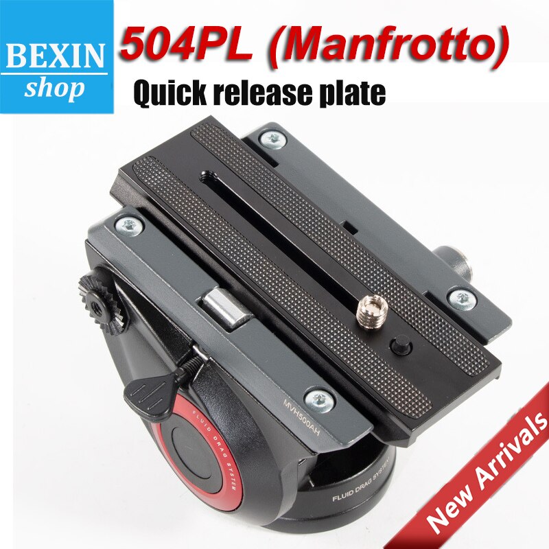 Manfrotto Quick Release Sliding Plate Camera Mount with "1/4" screw with 3/8" nut for Manfrotto MVH500AH Hydraulic PTZ