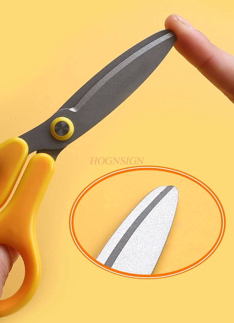 Kind Veiligheid Schaar Met Beschermhoes Handmatige Papier-cut Ronde Hoofd Huishoudelijke Art Draagbare Draagbare Papier Cutter