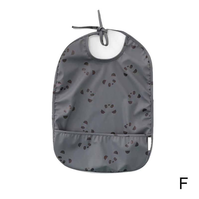 Baby Mouwloze Bib Met Pocket Baby Spullen Kinderen Accessoires Voeden Tekening Schort Waterdichte Verstelbare Leuke Print Slabbetjes: Gray