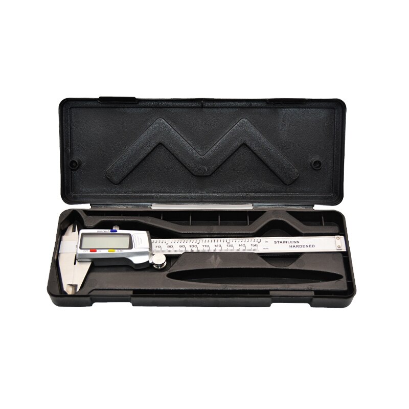 High Precision Stainless Steel Digital Caliper 6 inch 150mm Metal Measuring Instrument LCD Vernier Calipers Measuring Tool: caliper with box