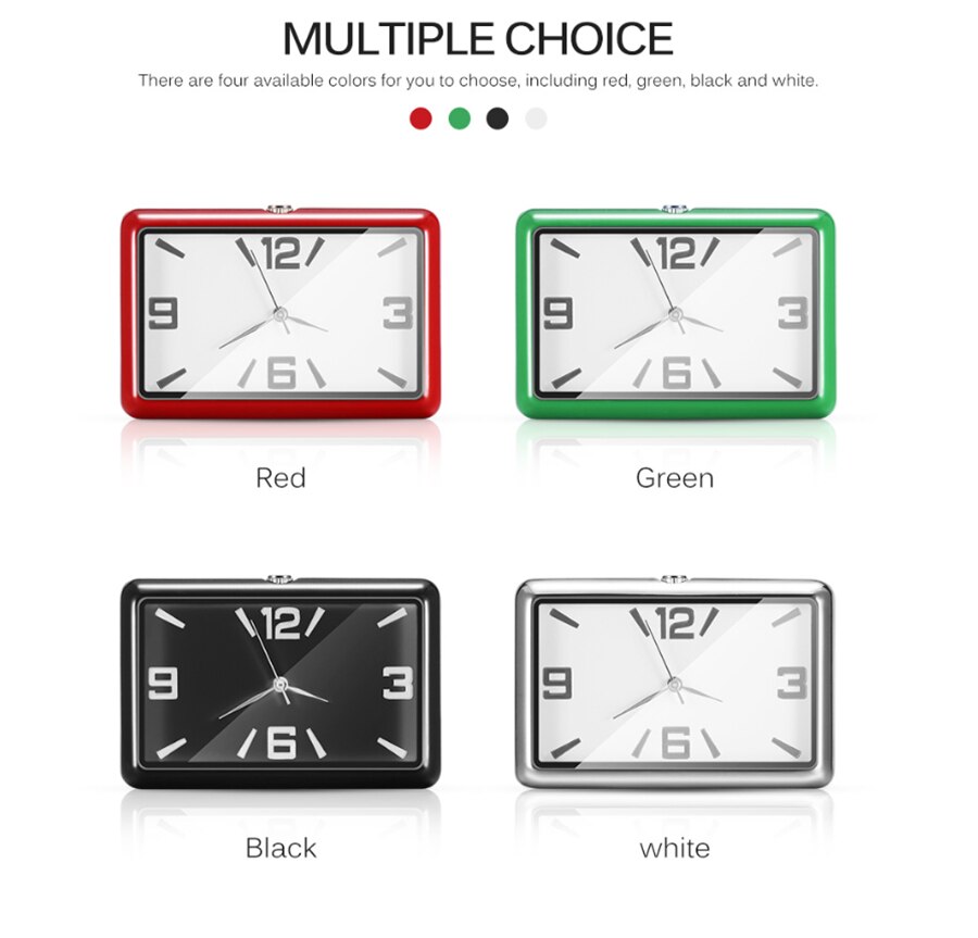 Auto Quartz Horloge Auto Interieur Stick-On Klok Hoogwaardige Auto Voertuig Dashboard Tijd Display Klok In Auto Accessoires