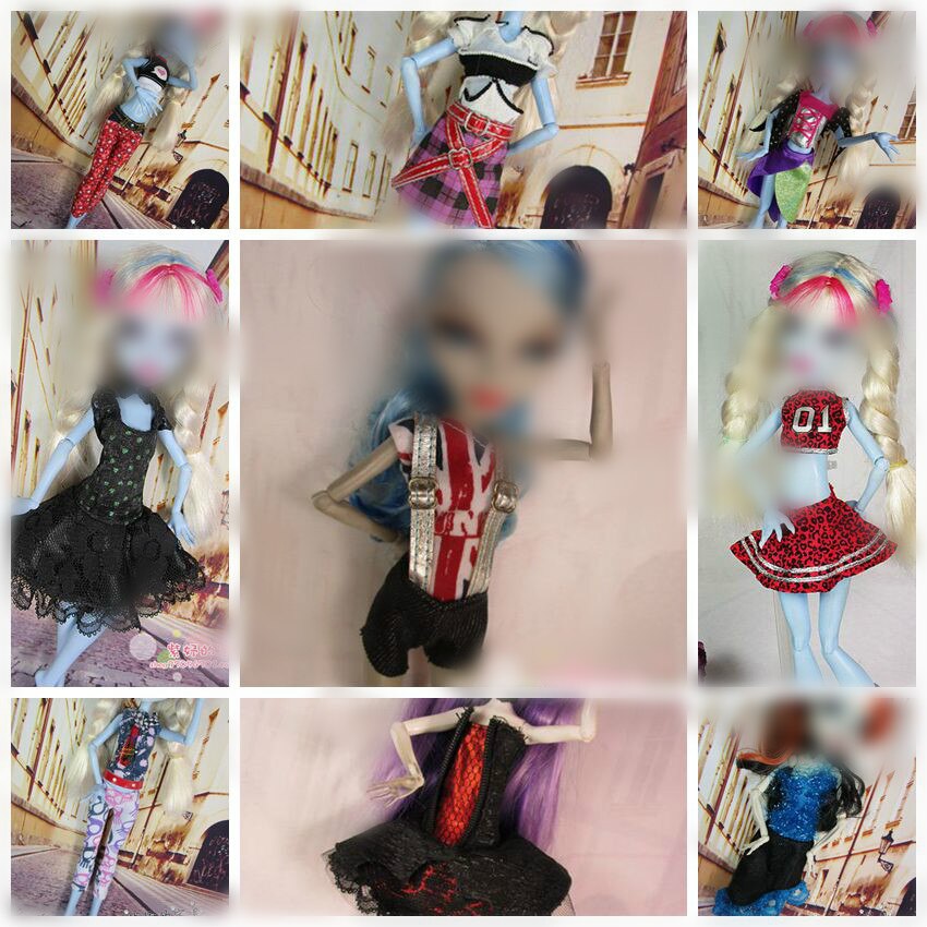 Monstering High Doll Dressing Soft Casual Wear Handmade Clothes Outfit Doll Clothing Set Girl Playing House Toys