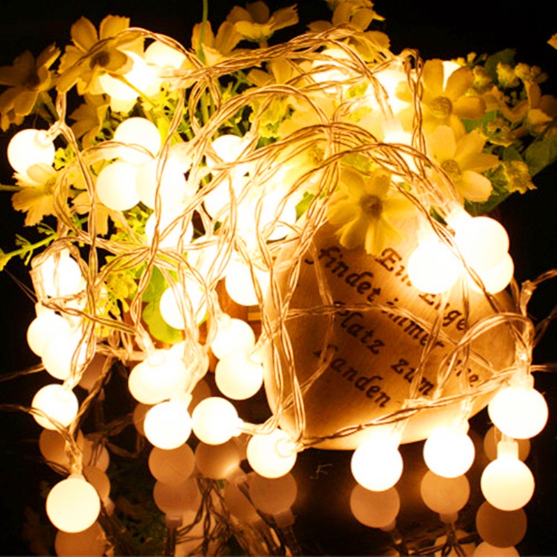 10M Usb/Batterij Power Ball Led String Lights Slinger Verlichting Buitenlamp Bruiloft Tuin Sprookjesachtige Verlichting Kerst Decoratie