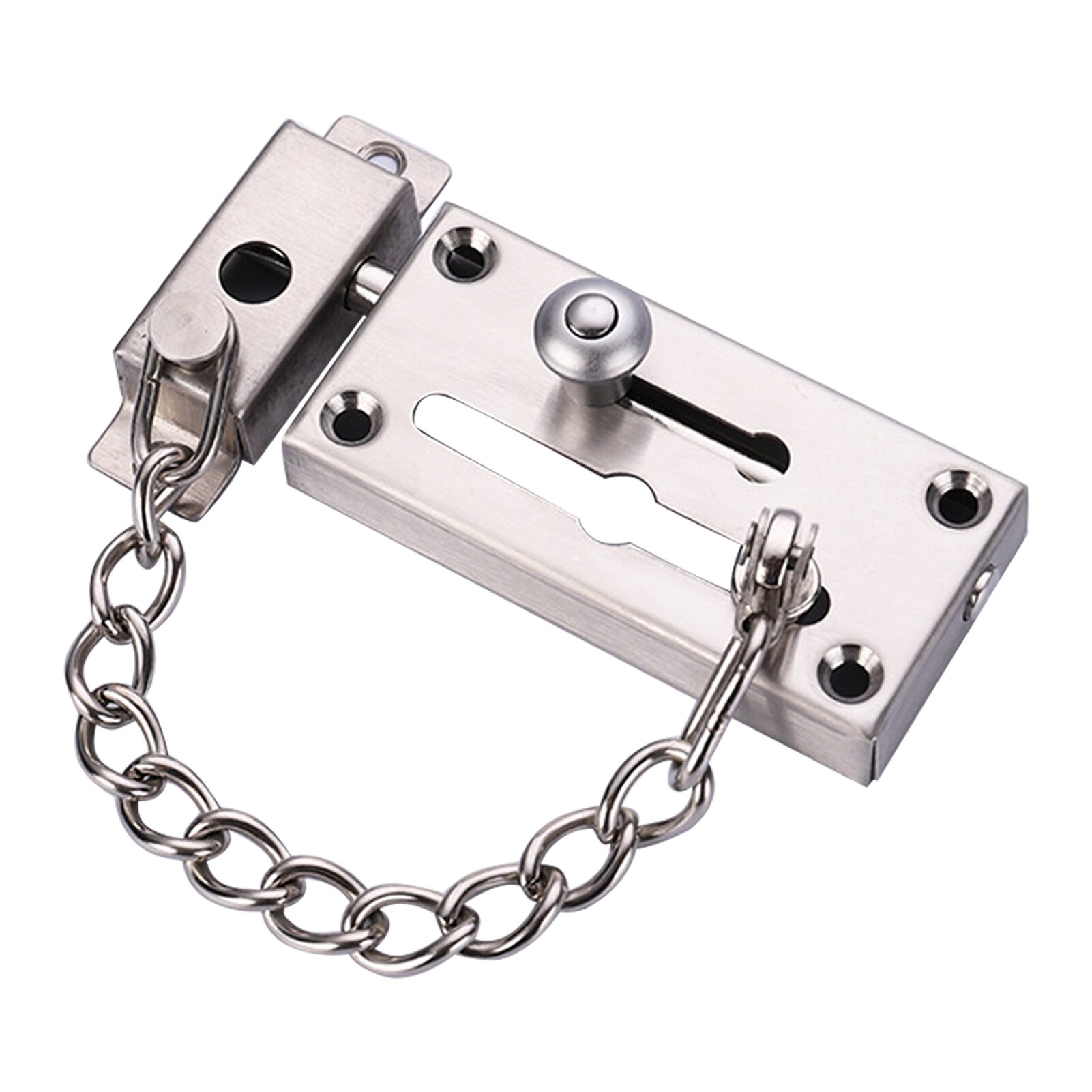 Modern Home Anti Theft Easy Install Durable Heavy Duty Safety Stainless Steel Door Chain Lock Multifunction Gate Garage Barn