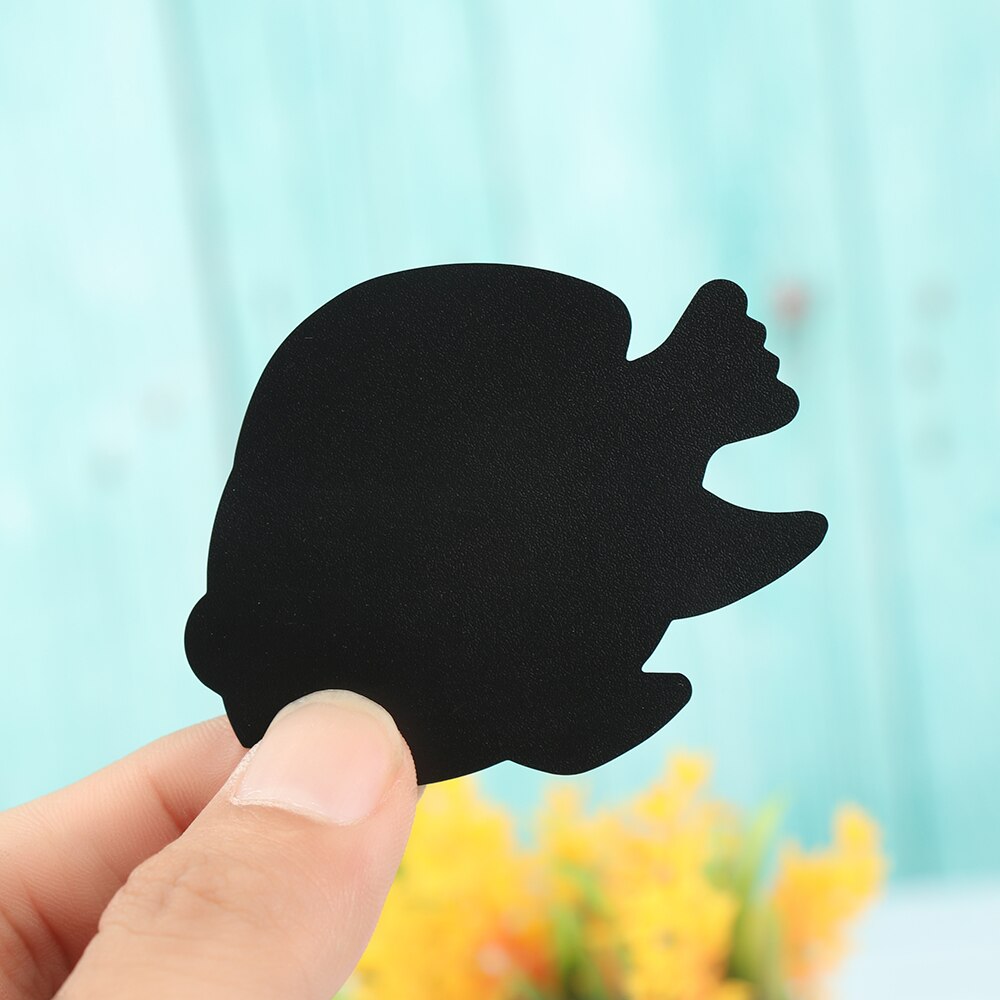 18/36PCS Waterdichte Zwarte Tag Labels Dier Vorm Stickers Cartoon Kruidenpotjes Kindergarden Keuken Krijtbord Sticker