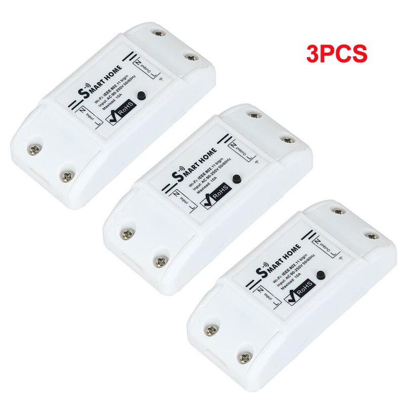 Tuya Smart Switch Wifi Smart Home Wireless Remote Control ON/OFF Timer DIY Switch Via Smart Life APP Work with Alexa Google Home: 3PCS Wifi Switch