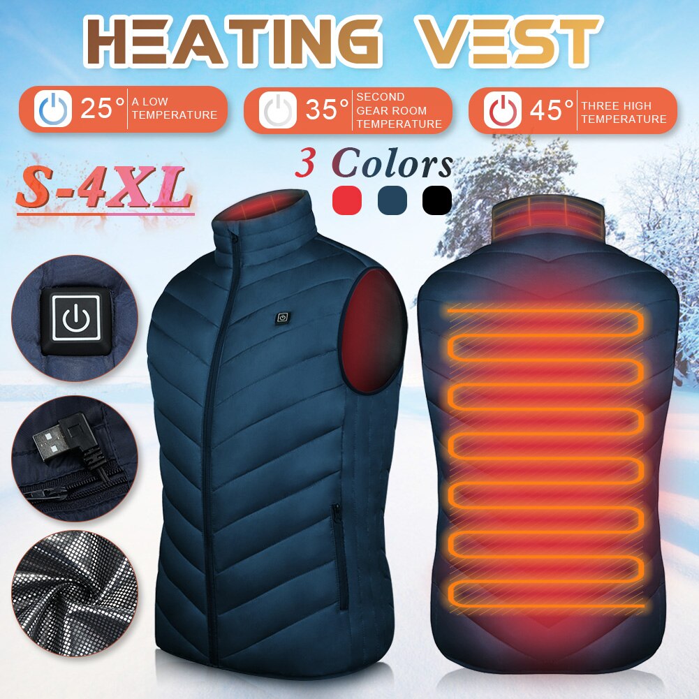 Chaleco térmico eléctrico Flexible para hombre, chaqueta de invierno para deportes, senderismo y pesca,