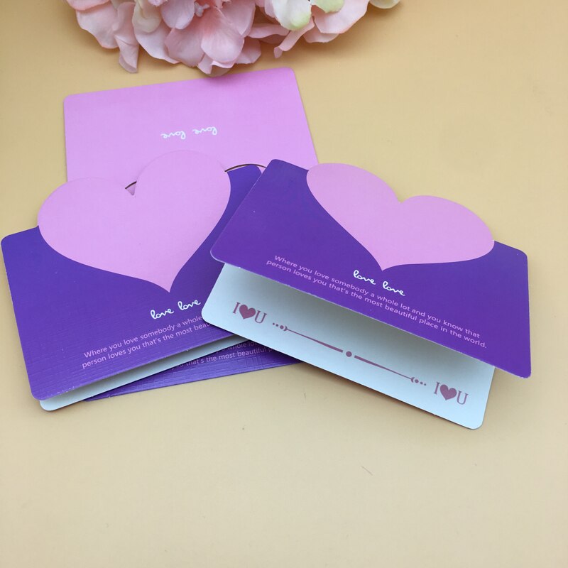 Cartões de visita de coração 5 peças, amor de papel de envelope para diy, cartões de visita, presentes, papelaria